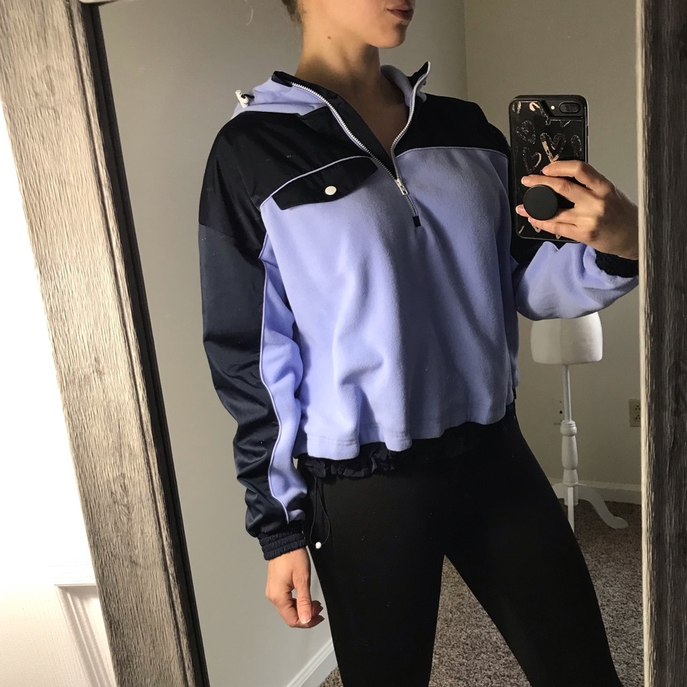 ❤️Athleta 1/2 Zip Zion Microfleece Hooded Jacket